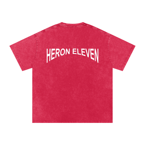 Offset Star Oversized Tee - Raspberry