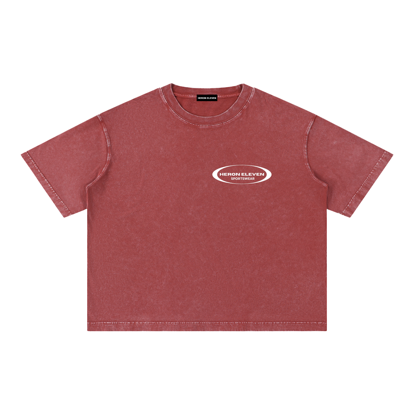 Boxy Sportswear Tee - Dark Red