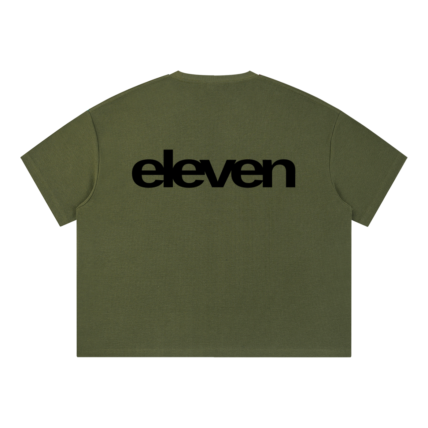 Heron Waffle Knit - Army Green