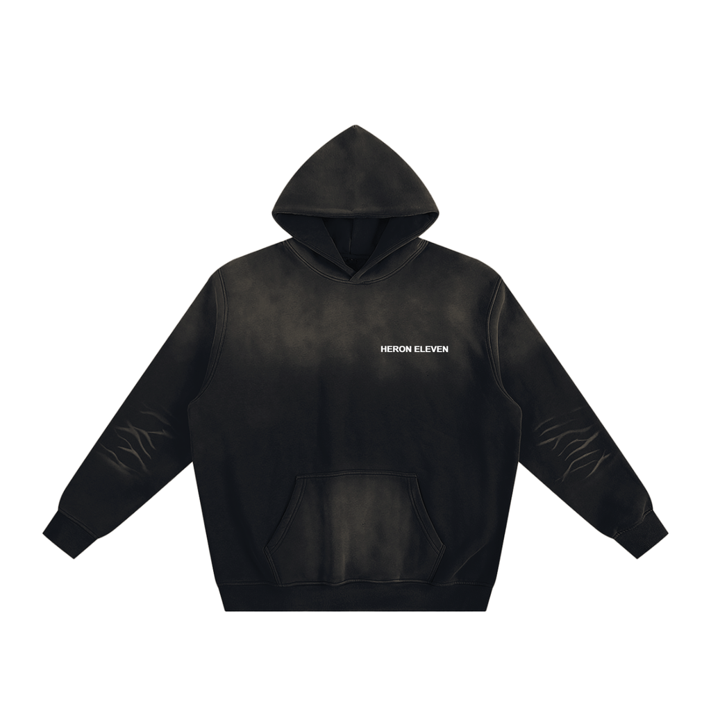 Signature Offset Star Hoodie - Black
