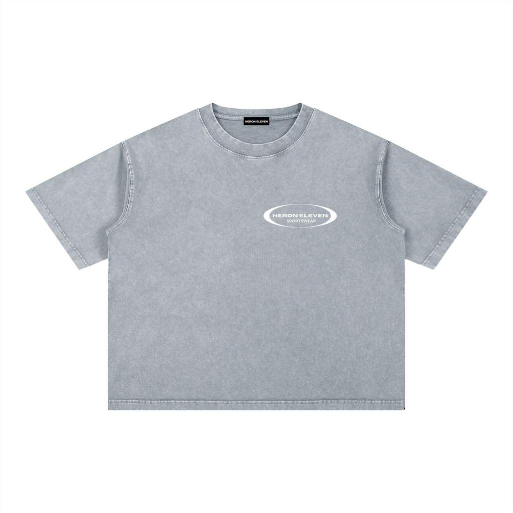 Boxy Sportswear Tee - Light Grey