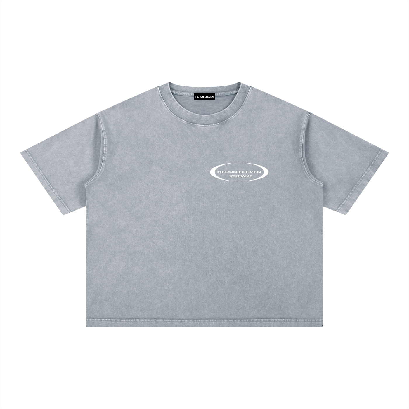 Boxy Sportswear Tee - Light Grey
