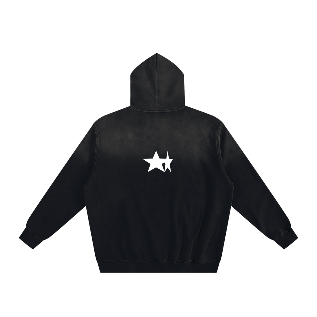 Signature Offset Star Hoodie - Black