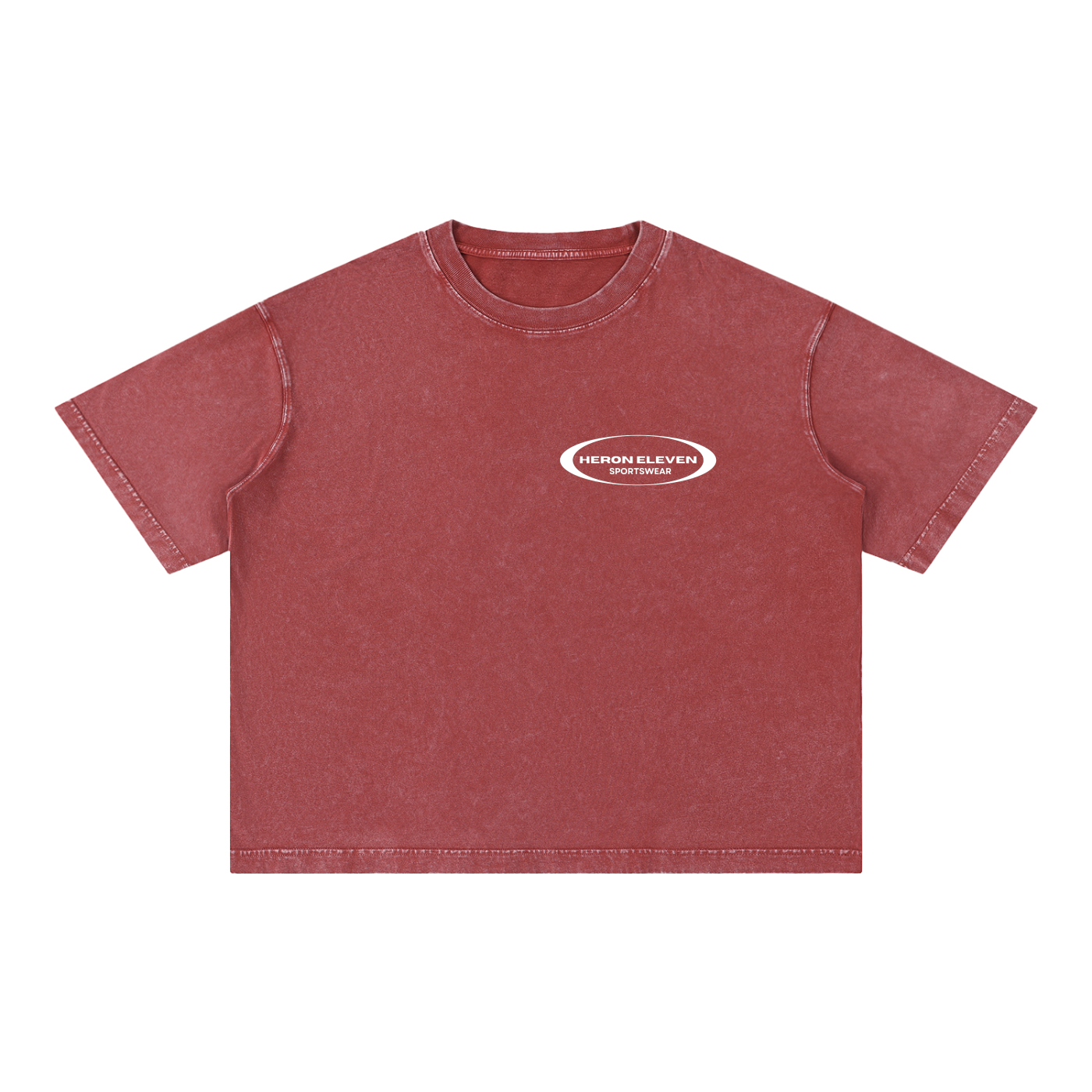 Boxy Sportswear Tee - Dark Red