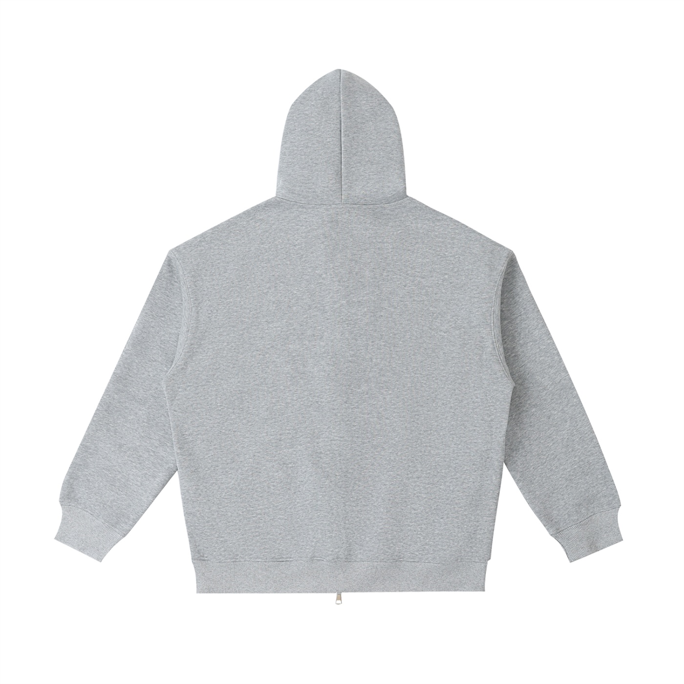 Essential Double-Zip Hoodie - Flower Grey