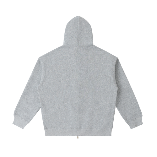 Essential Double-Zip Hoodie - Flower Grey