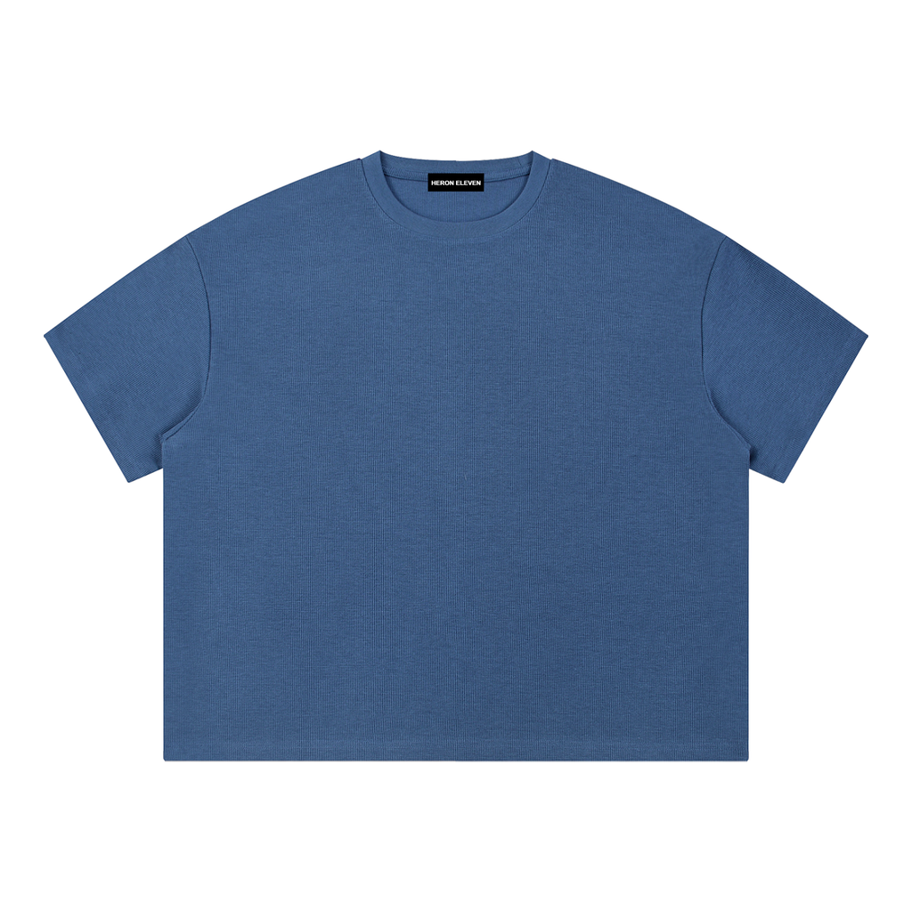 Heron Waffle Knit - Blue